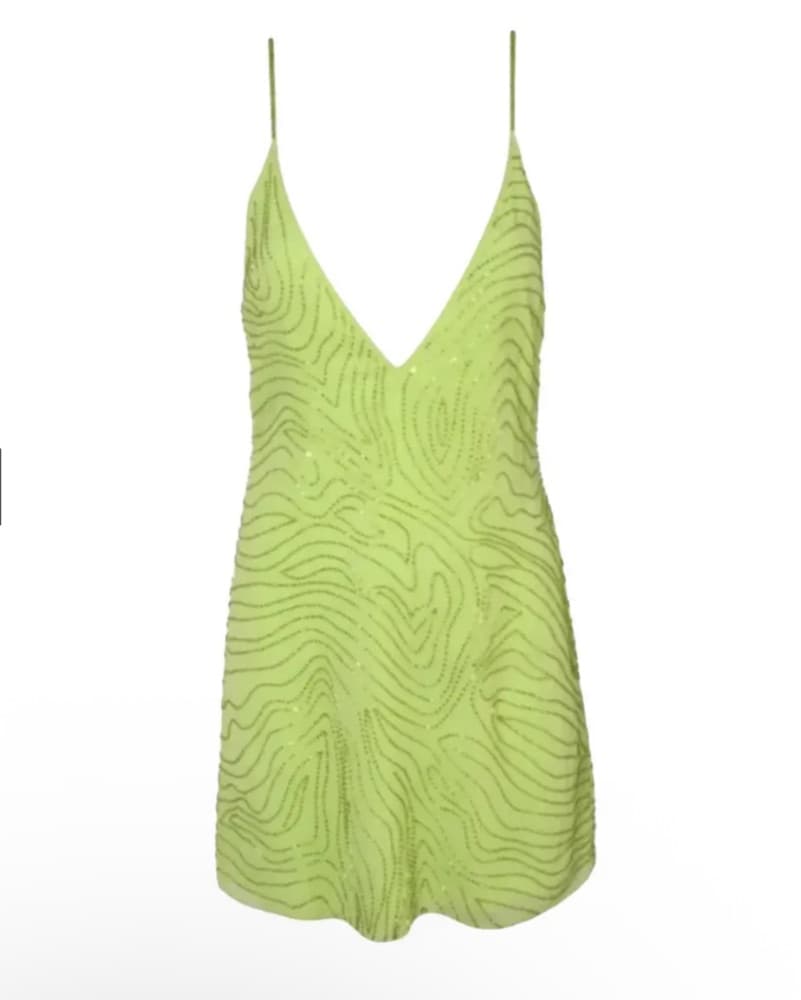 Rat And Boa Green Mini Dress - Image 1