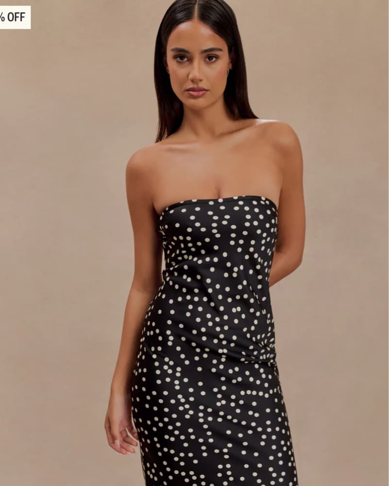 Meshki Strapless Satin Maxi Dress - Image 3