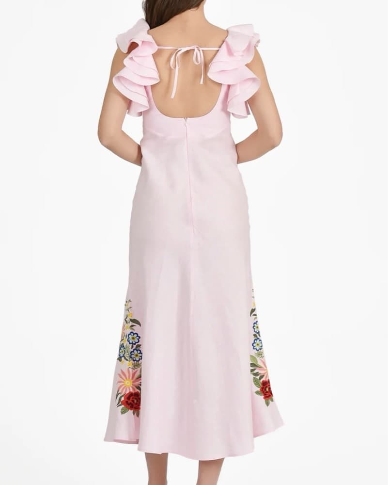 Fanm Mon Lyndie Dress In Light Pink - Image 2