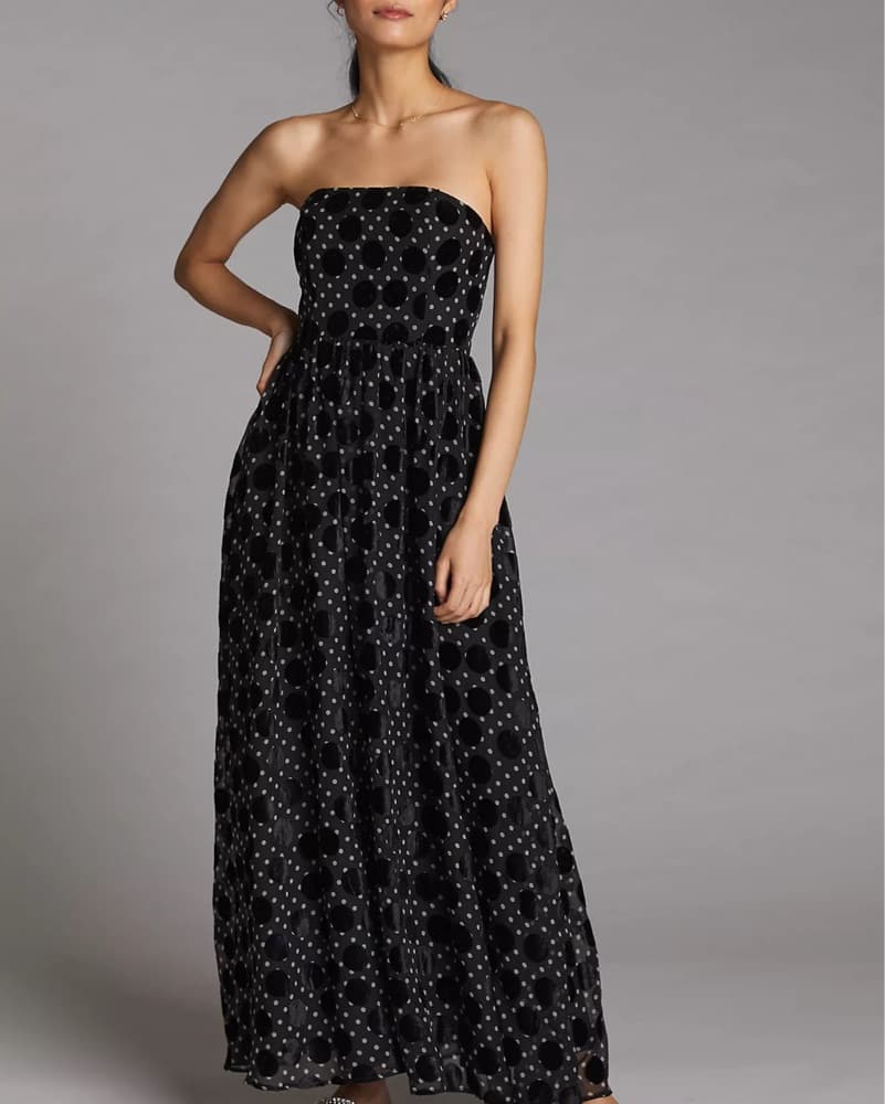 Chic Polka Dot Maxi Dress - Image 1