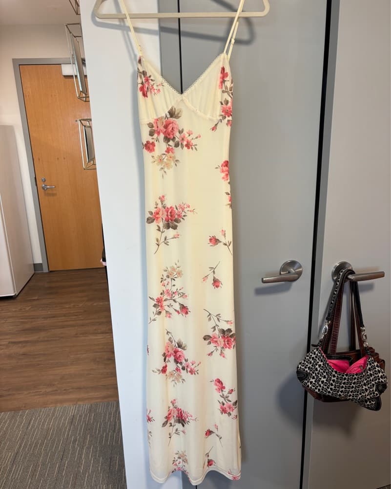 White Long Flowered Tiger Mist Dress  - Image 2
