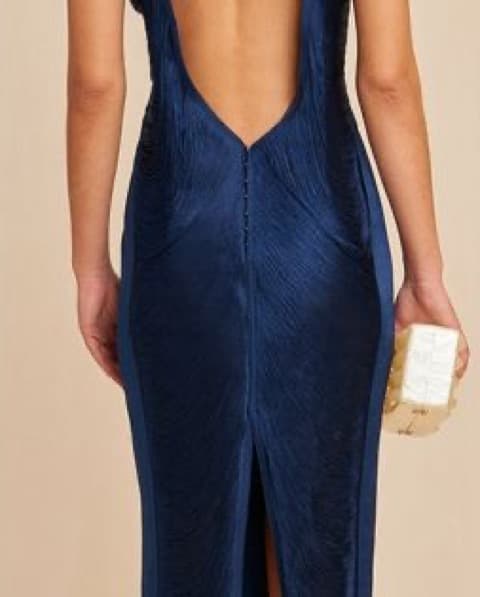 Cult Gaia Renata Gown Ink Navy Blue - Image 5