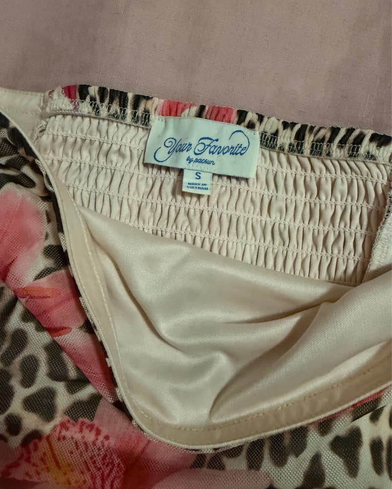 Y2K Animal Print Tube Top - Image 3