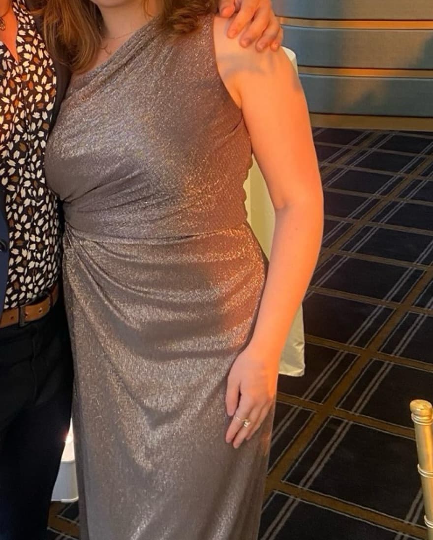 Shimmery Gold Gown - Image 2