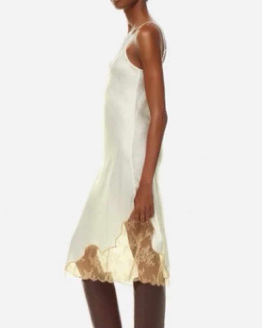 Wilfred White Silk Lace Dress - Image 3