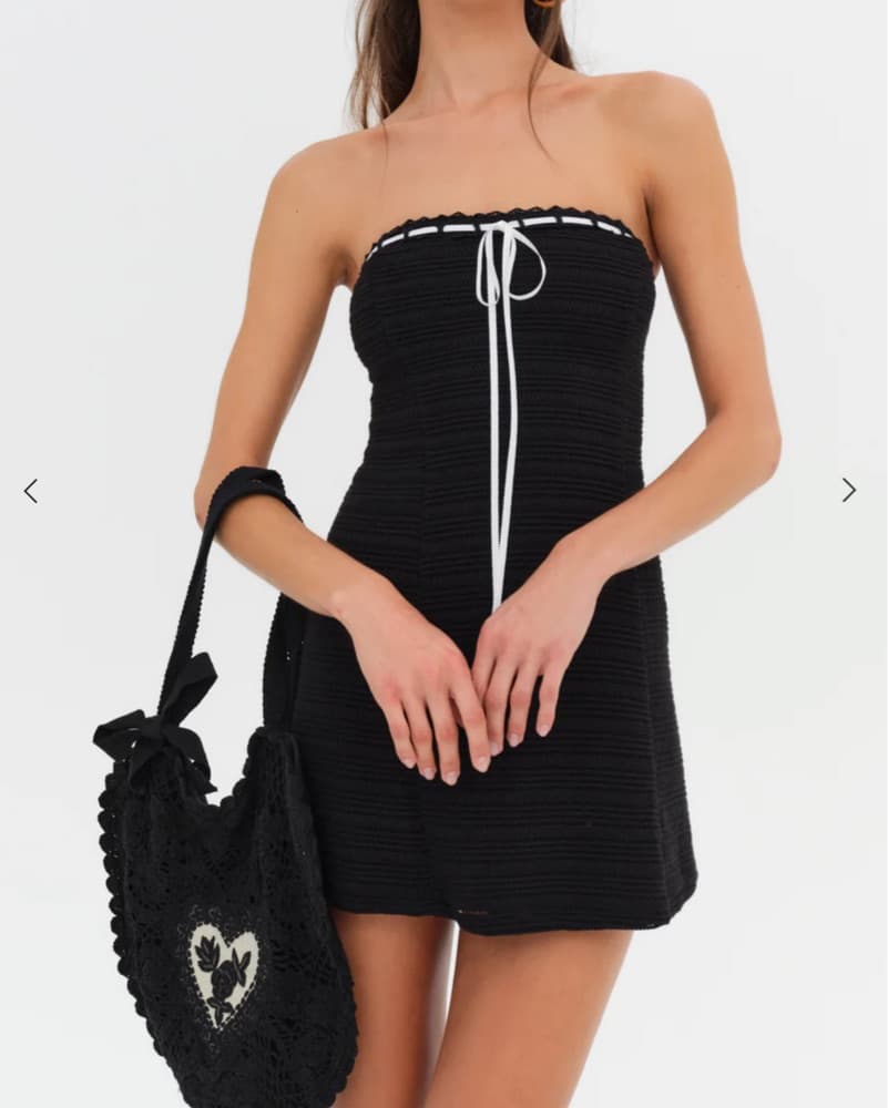 For Love & Lemons Black Crochet Dress - Image 1