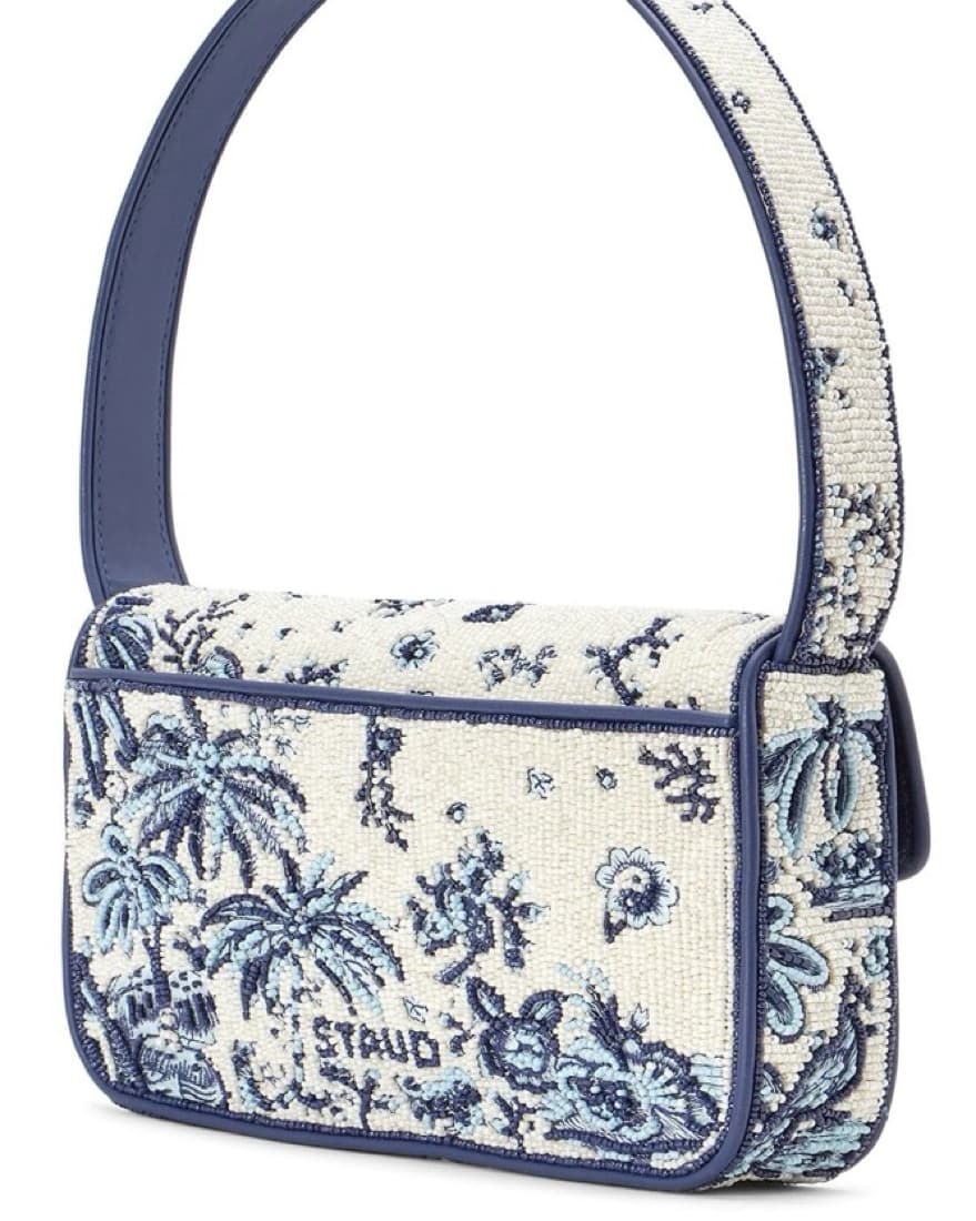 Staud TOMMY BEADED BAG TOILE DE PUP - Image 1