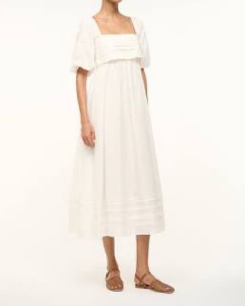 Staud Darla White Midi Dress - Image 1
