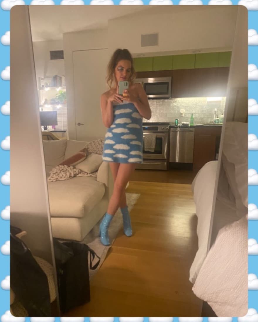 blue cloud dress + short jacket ☁️ - Image 1