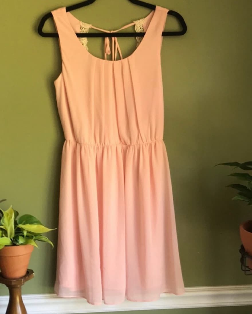 Cute Pink Midi Dress - Image 1