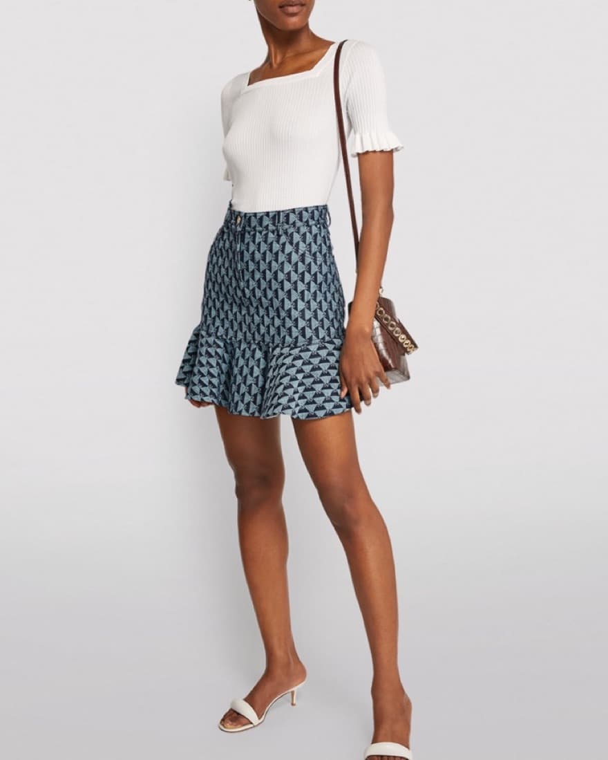 Sandro Monogram Mini Skirt - Image 2