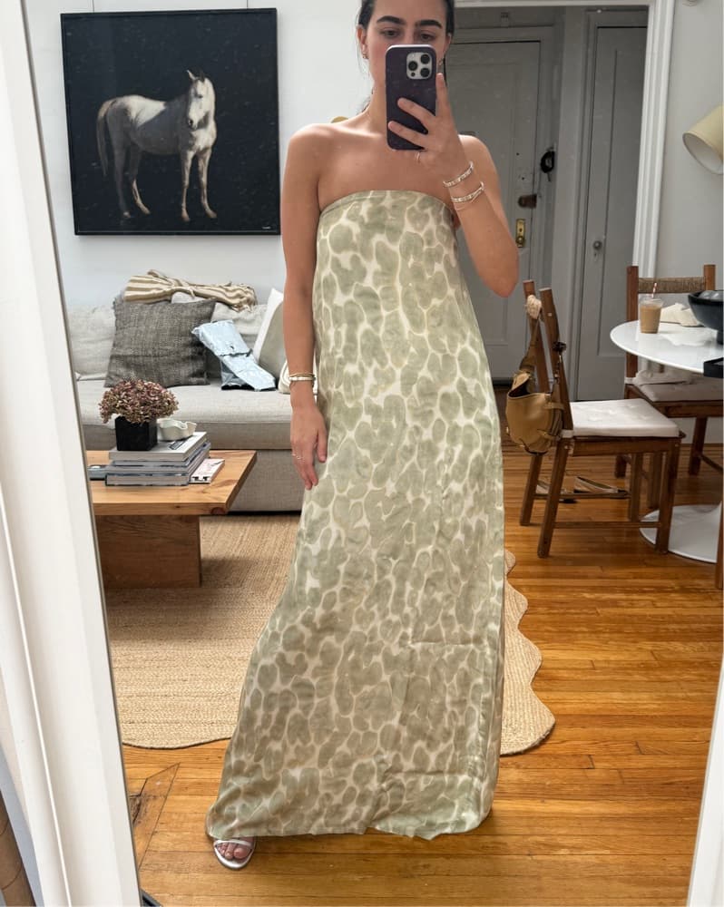Chris Serra Green Strapless Gown - Image 2