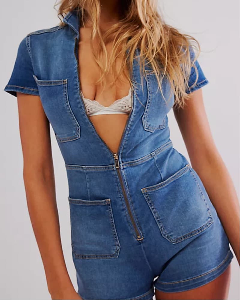 Denim Romper - Image 3