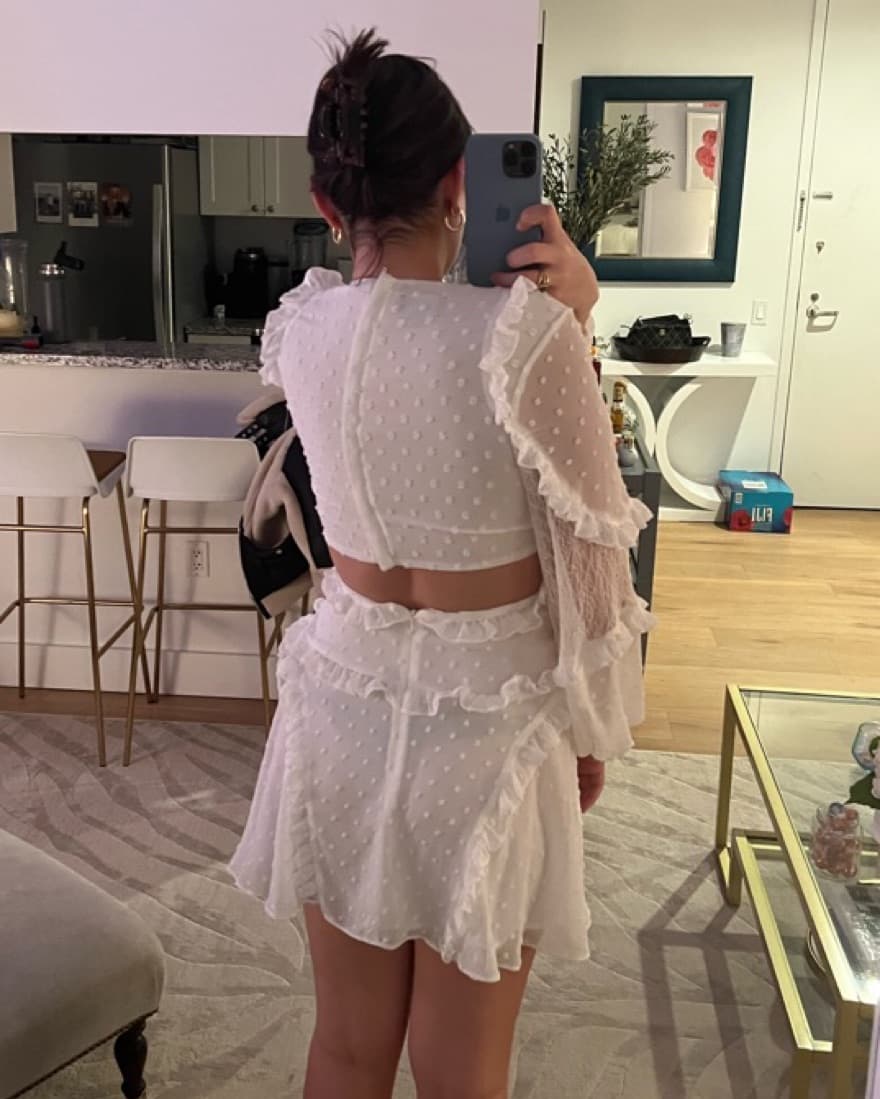 Bardot White Lace Dress - Image 3