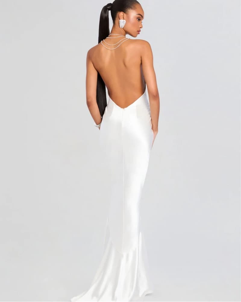 Retrofête Eve Dress in Ivory - Image 3