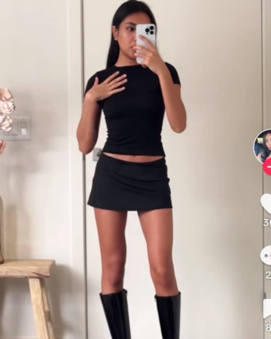 Black Guizio Micro Skirt  - Image 2