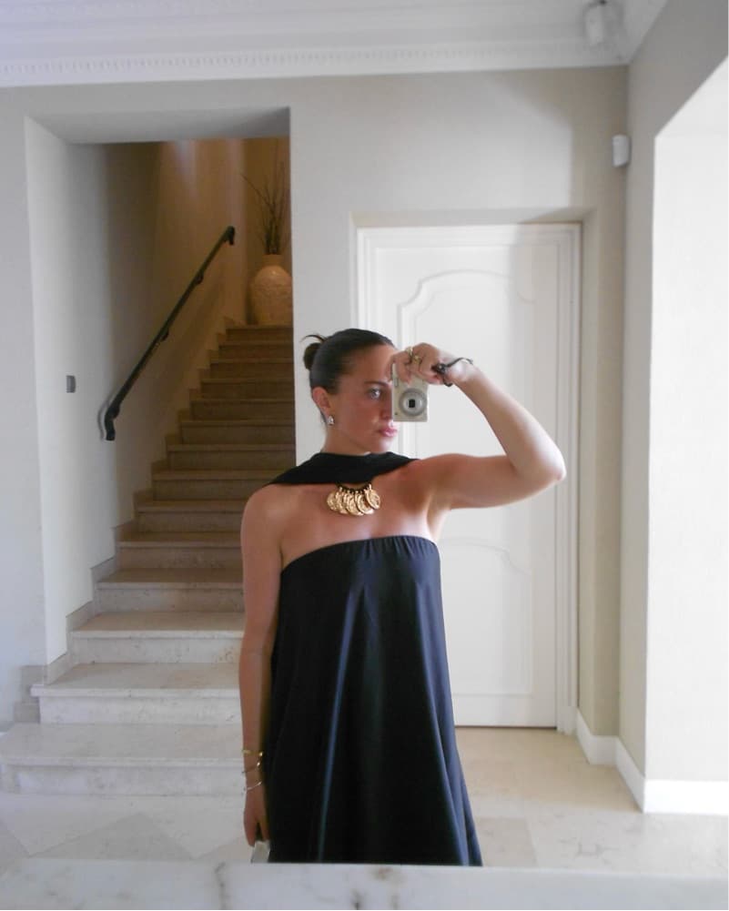 Black tube dress & scarf  - Image 1