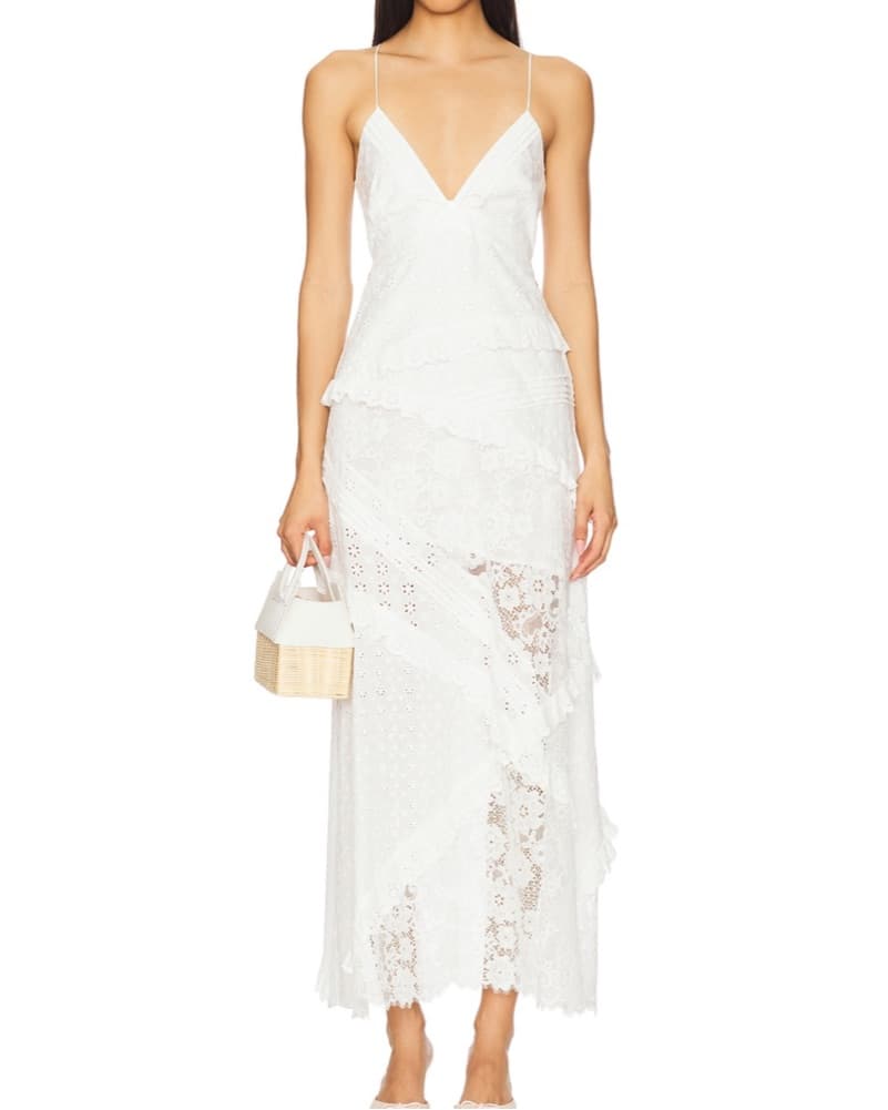For Love And Lemons White Maxi Dress - Image 1