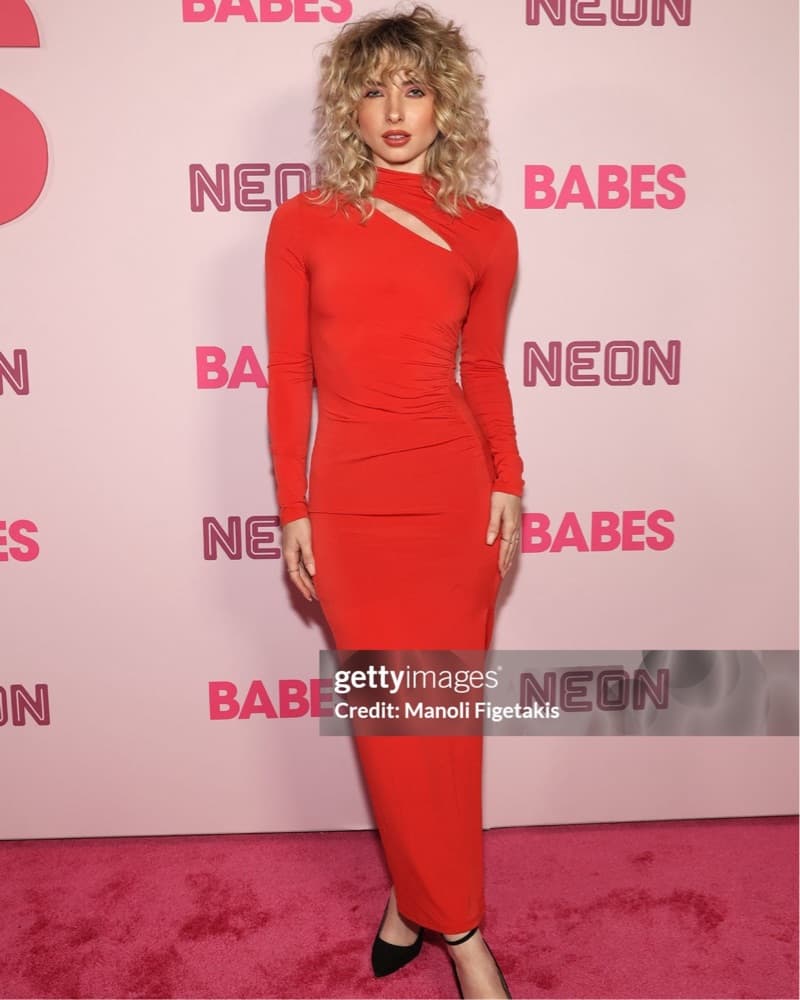 Stunning Red Ankle Length Bodycon Dress - Image 1