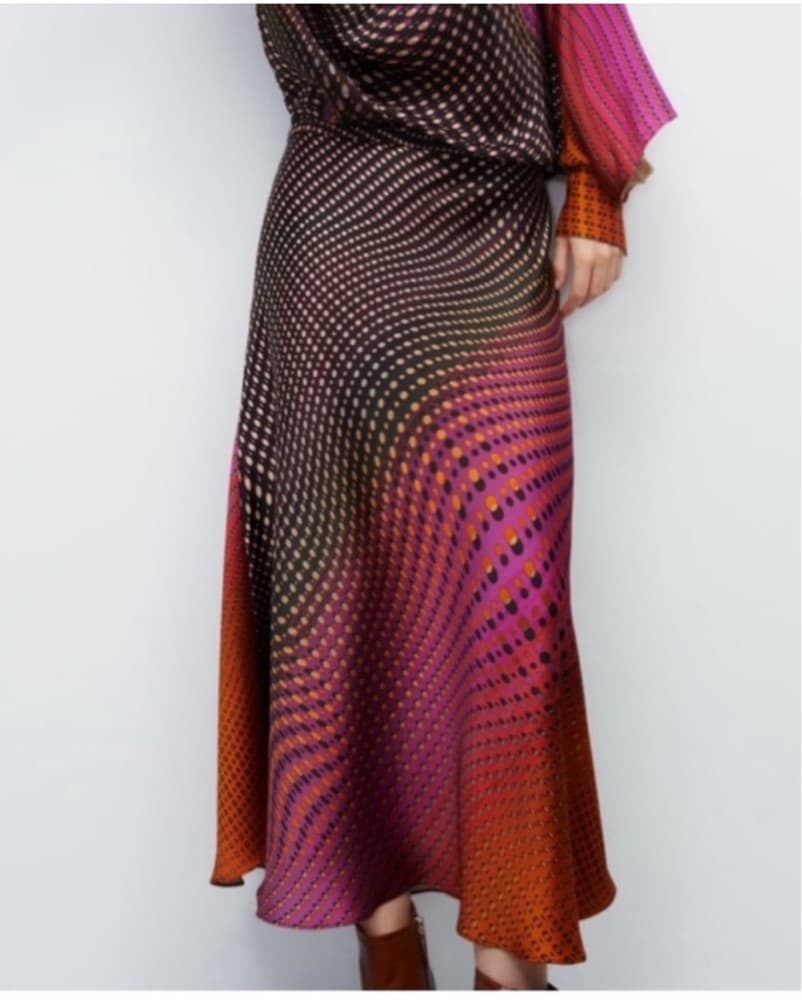 Vibrant Patterned Midi Skirt - Image 2