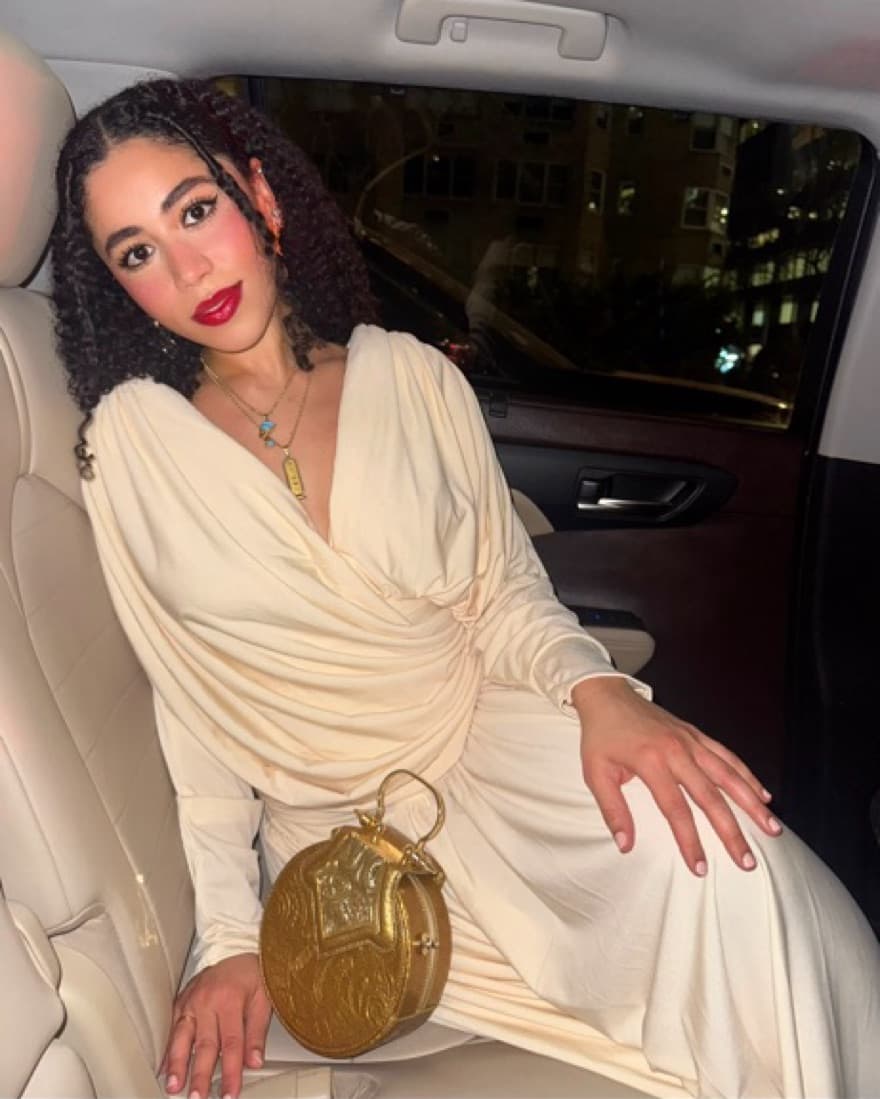 Amy Shehab LONG SLEEVE DRAPED DRESS - Image 2