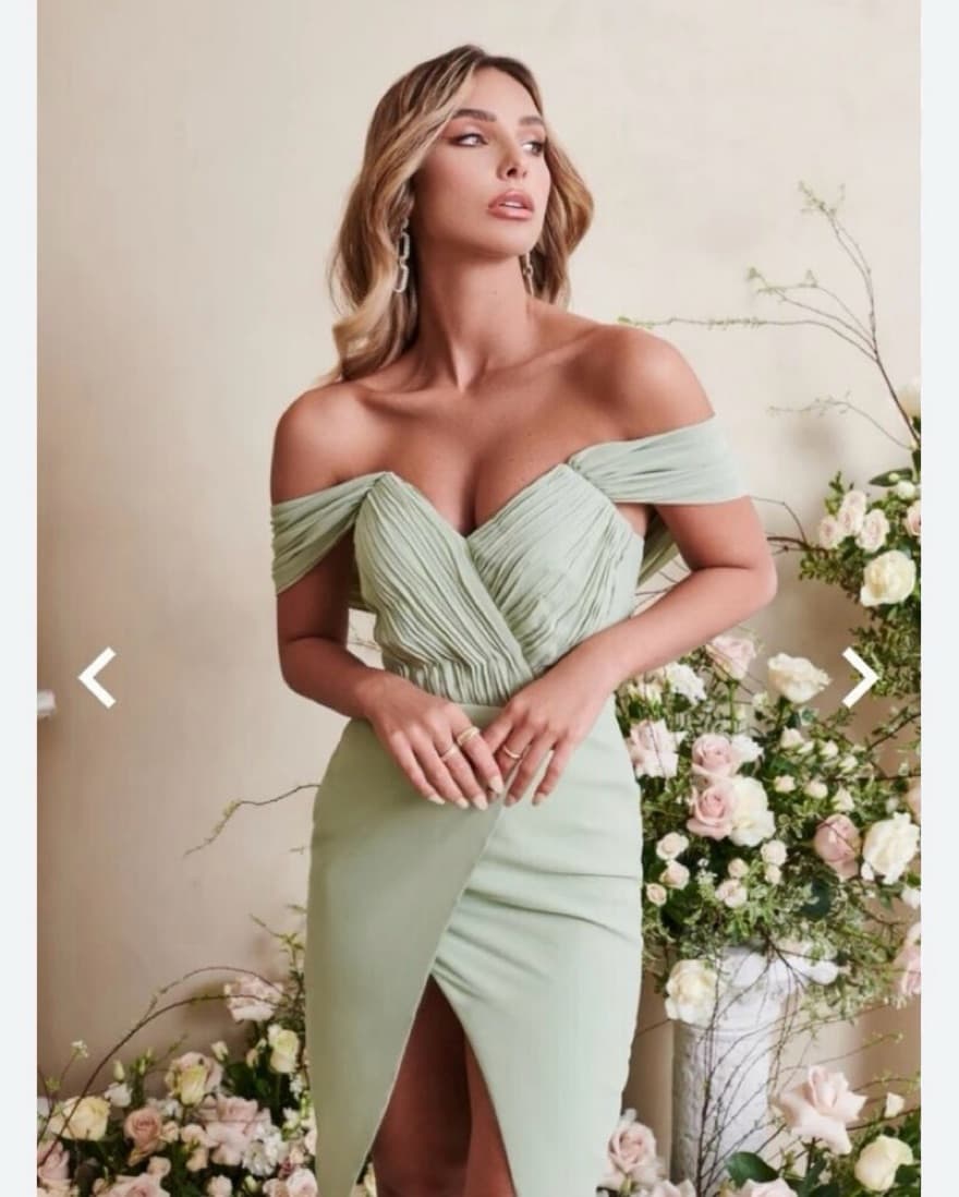 Lavish Alice Pleated Bardot Midi - Image 1