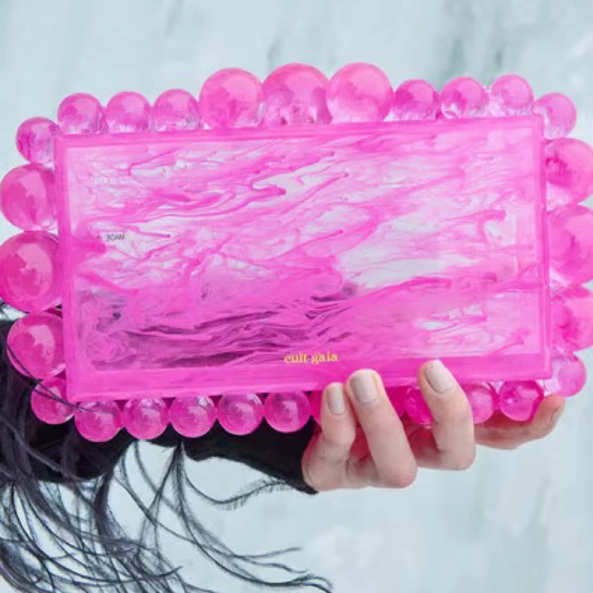 Cult gaia"Eos" marble Acryllic Clutch - Image 2