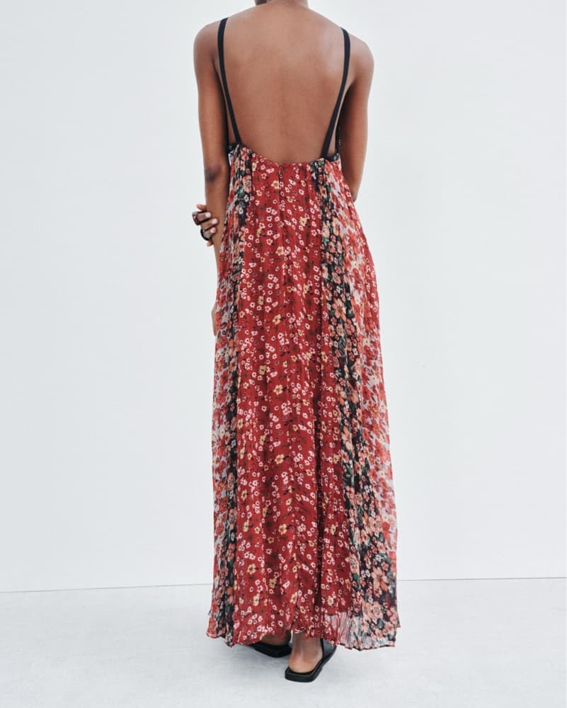 Zara Beaded Floral Maxi Dress - Image 3