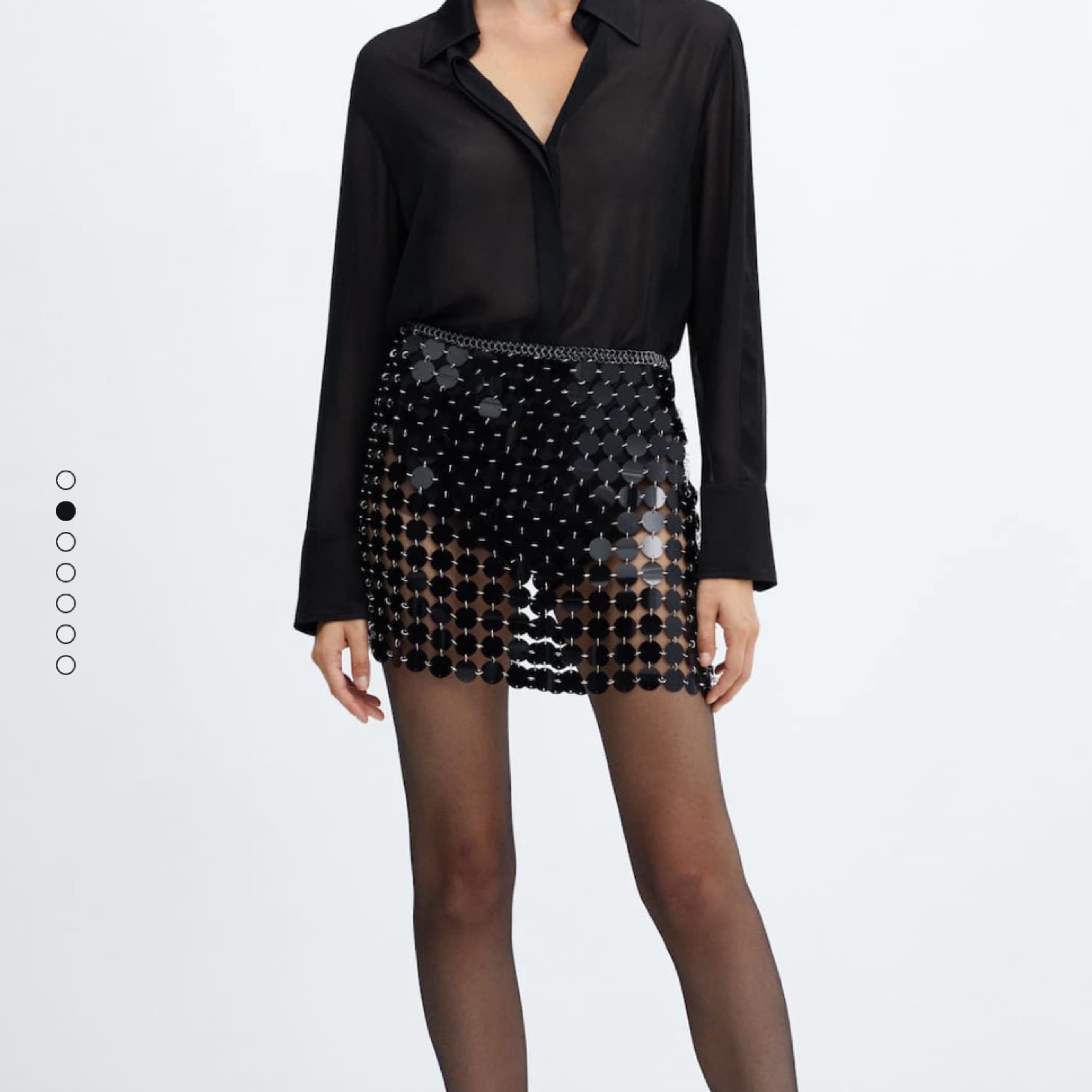 Mango Metallic Disc Skirt  - Image 1