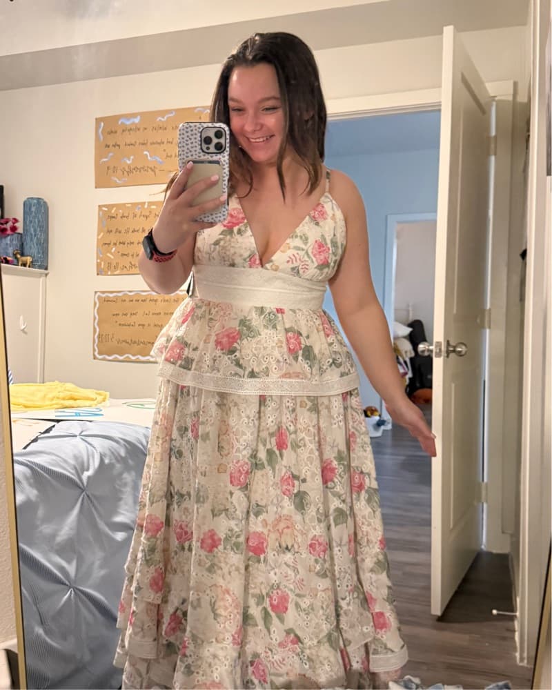 Romantic Floral Midi Dress - Image 2