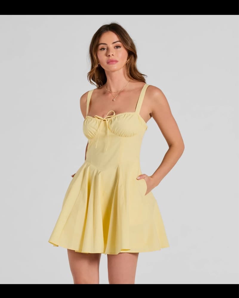 Mini Yellow Dress - Image 1