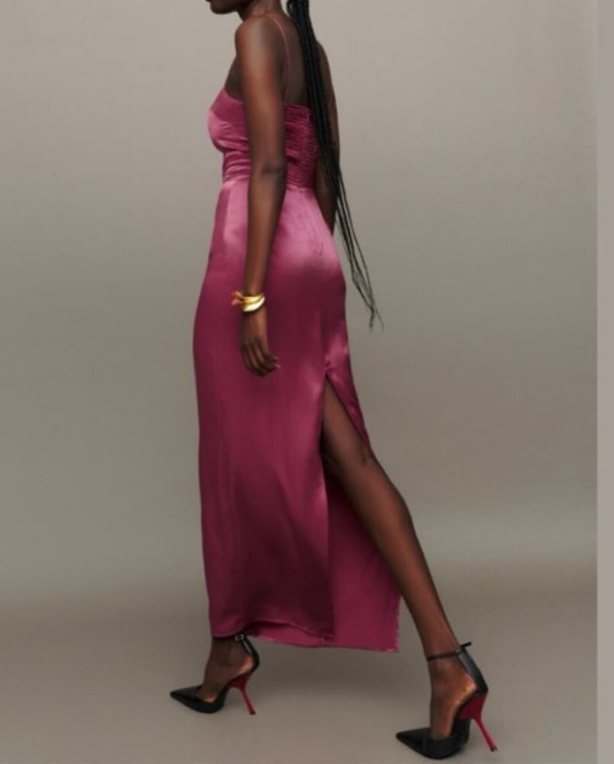 Reformation Frankie Silk Dress - Image 4