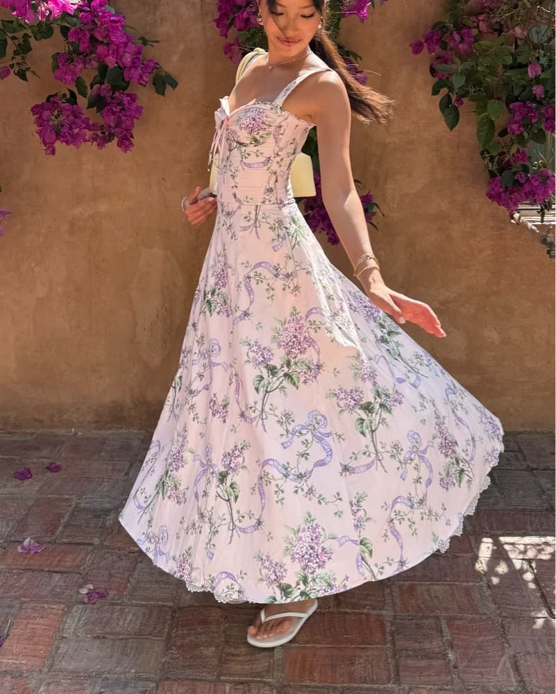House Of CB Pink Floral Corset Dress - Image 2