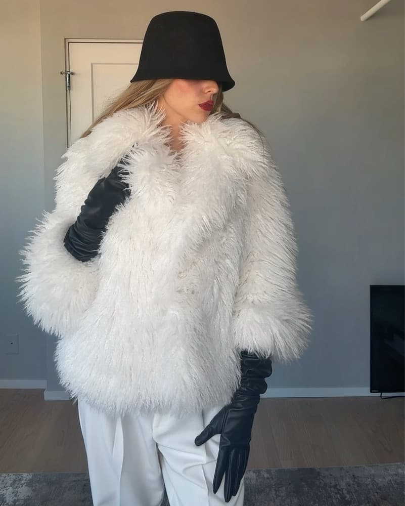 White Fur Coat - Image 2