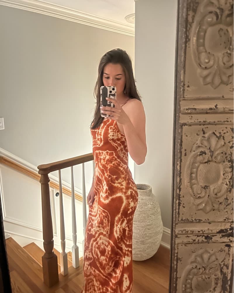 Orange Long Dress - Image 2