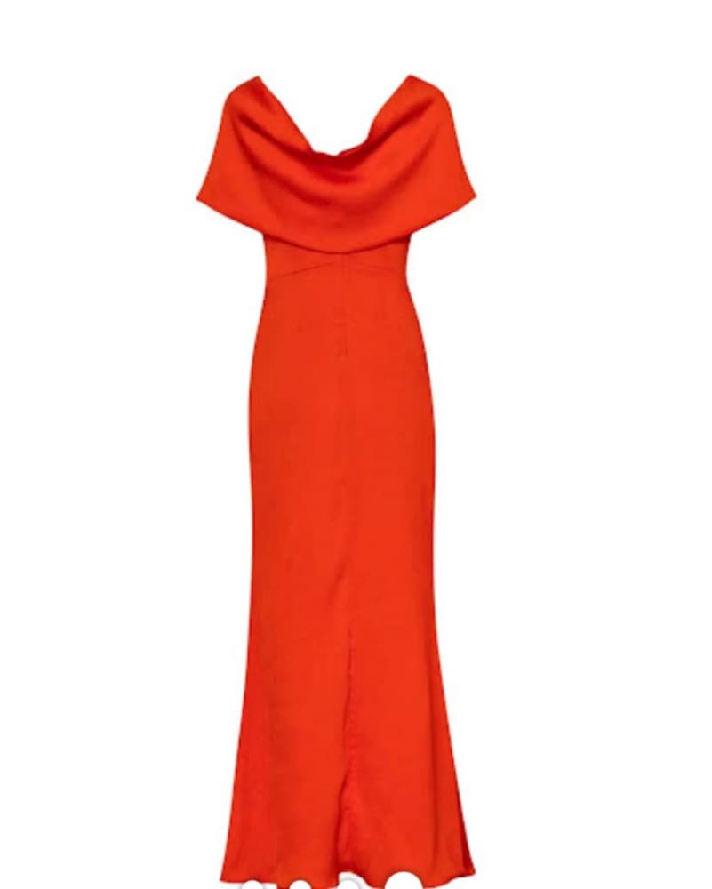 Baobab Orange/Red Scoop Neck Gown - Image 2