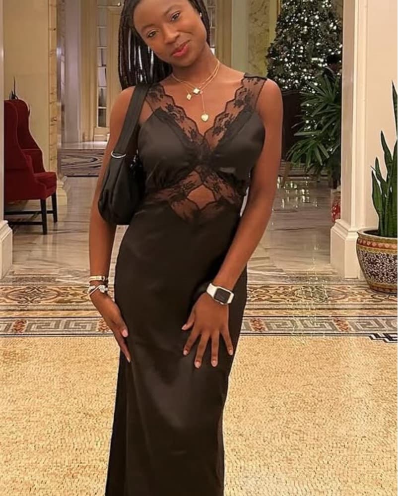 Gorgeous Black Lace Maxi Dress - Image 1