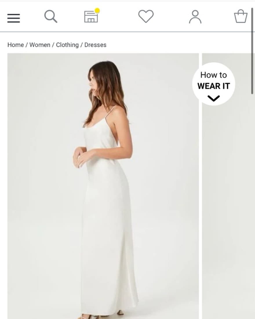 White Satin Maxi Dress - Image 1