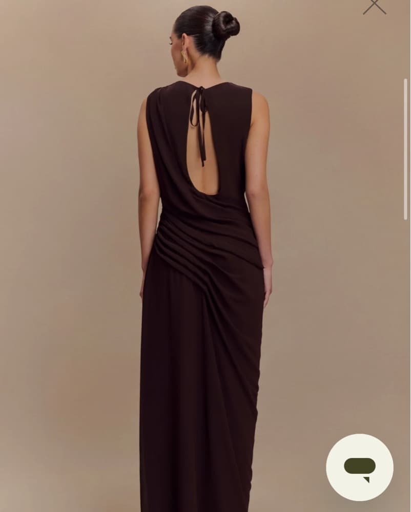 Brown Meshki Oria Chiffon Maxi Dress - Image 3