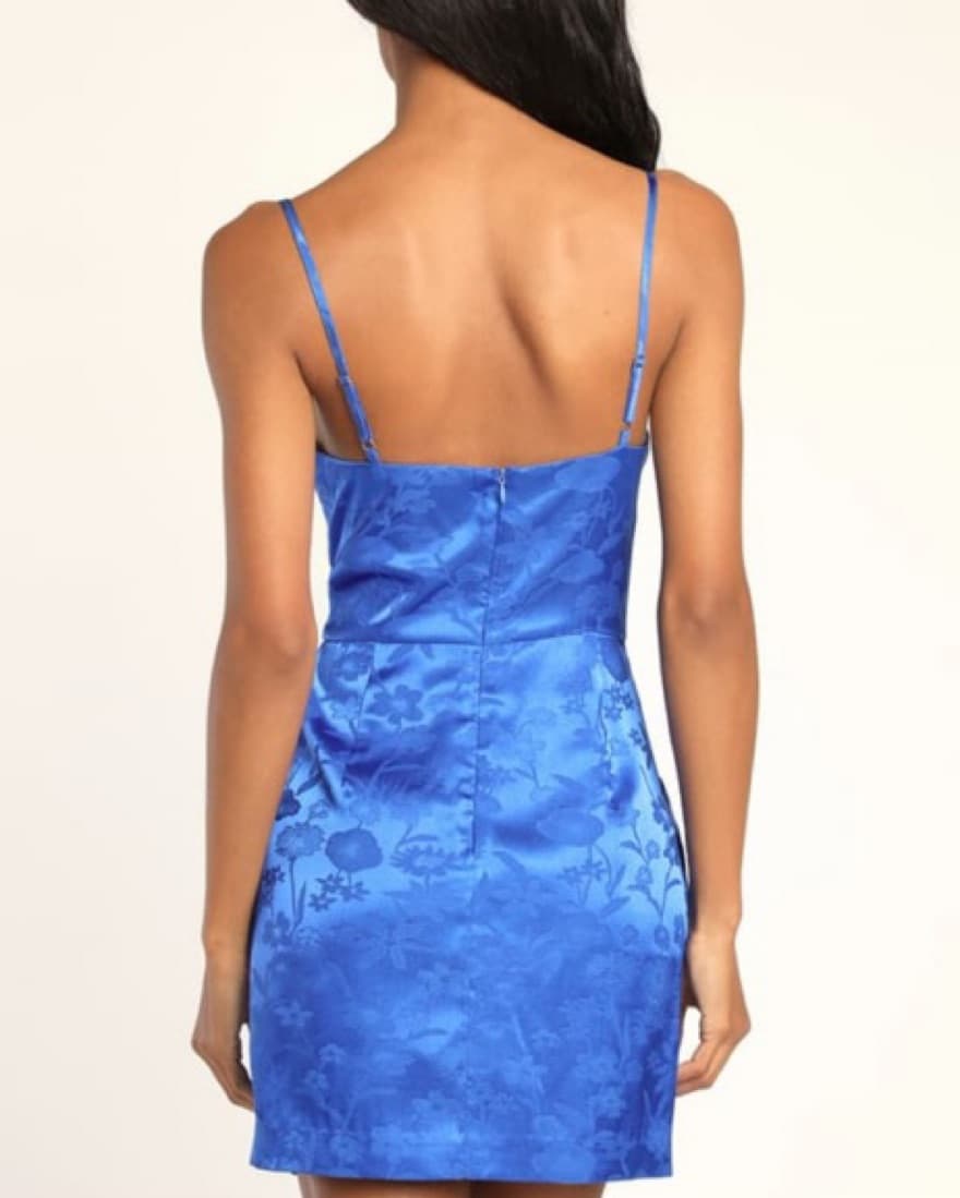 Lulus Satin Jacquard Dress - Image 5