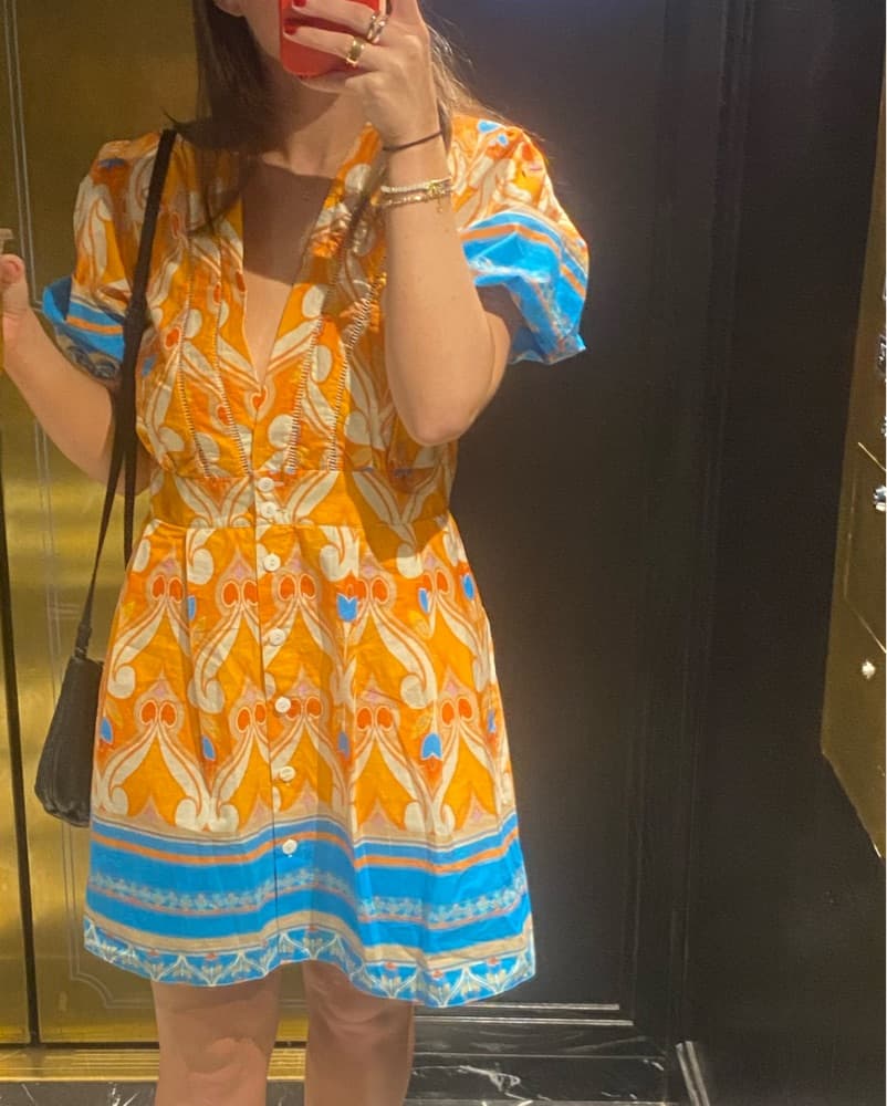 Vibrant Floral Mini Dress Dress  - Image 1
