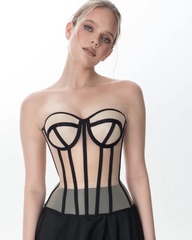 Athens Beige Corset Top - Image 3