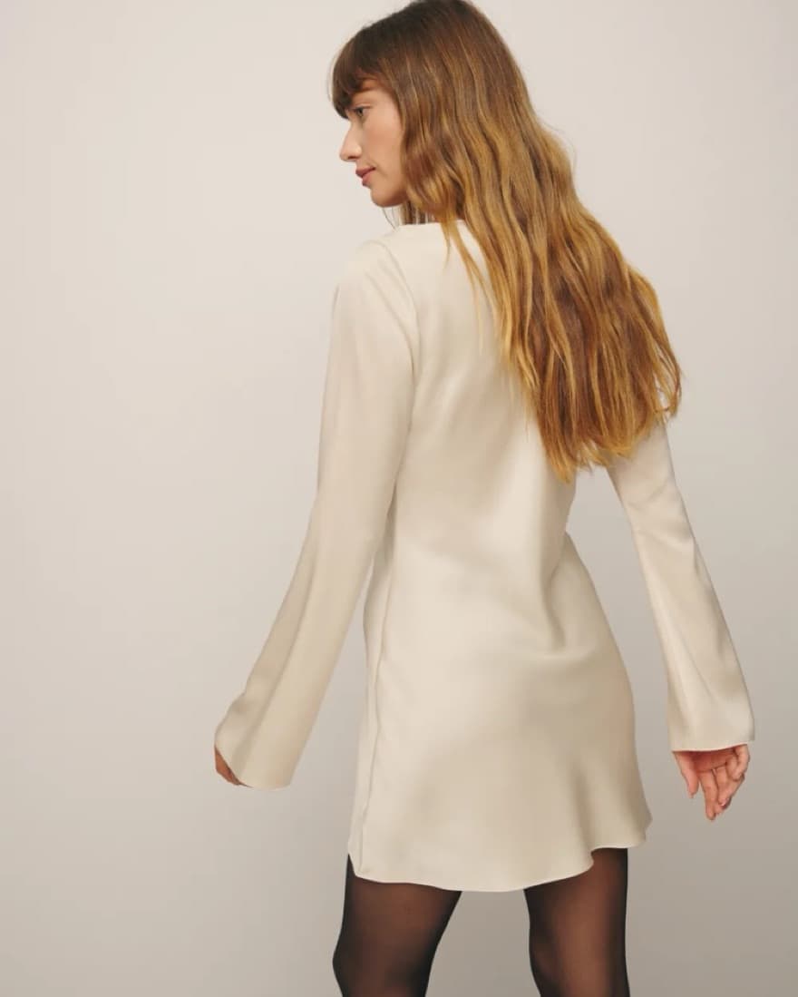Reformation Pike Dress Almond - Image 2
