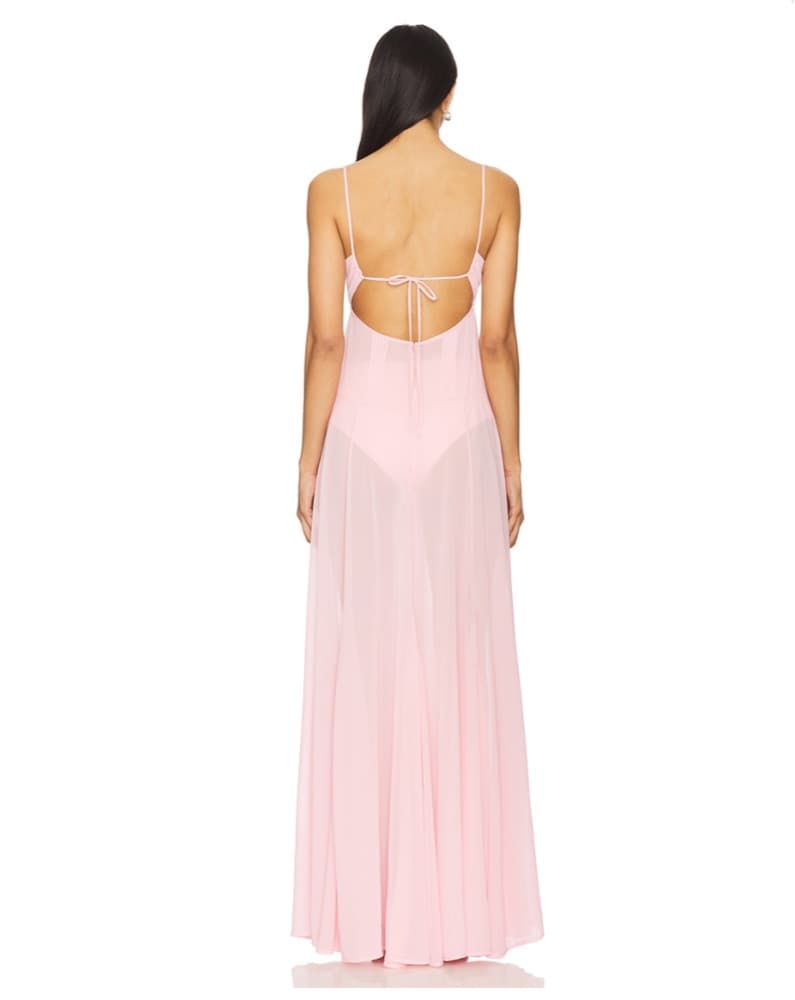 Elegant Pink Maxi Dress - Image 1