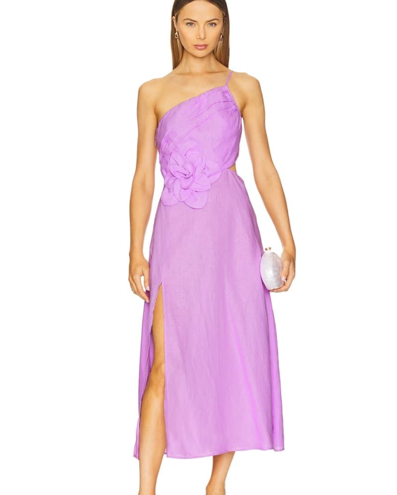 Romy Dress in Lilac Linen - Image 1