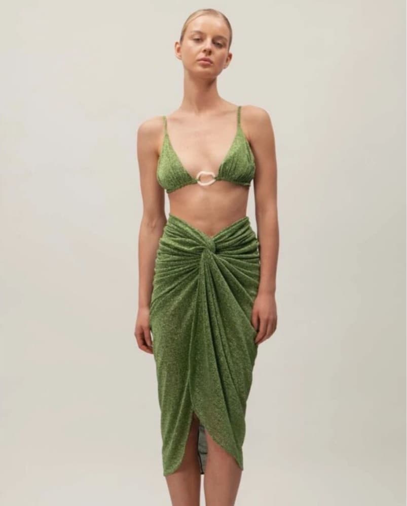 BAOBAB Green sparkly pareo skirt - Image 1