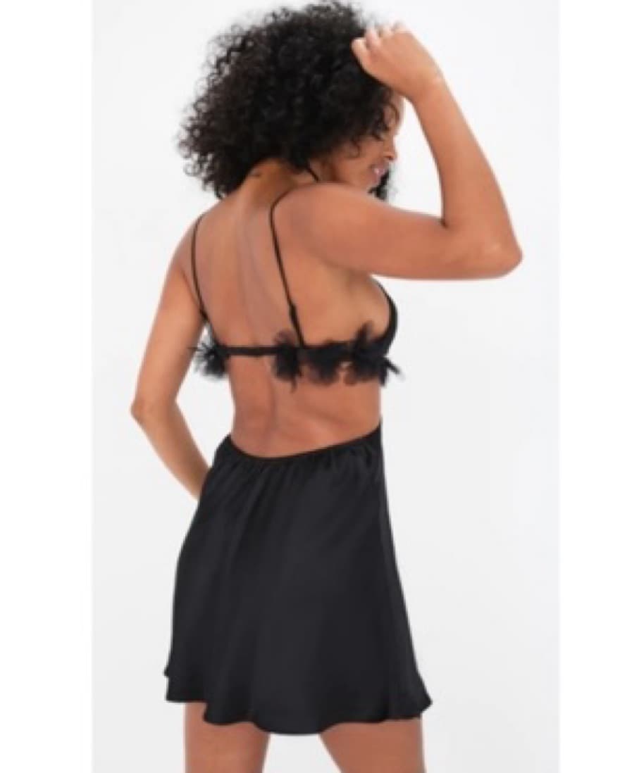 For Love And Lemons Black Floral Trim  - Image 2