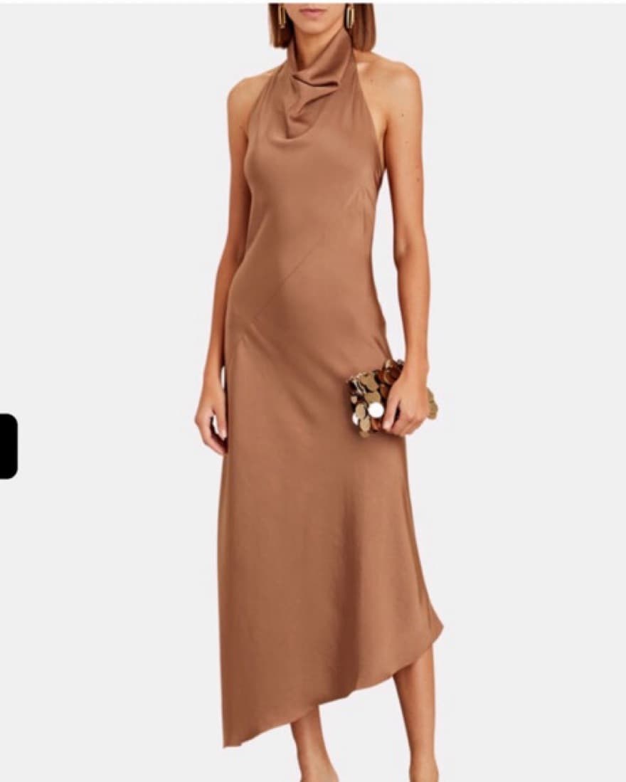 A.L.C. Claire Cowl Neck Halter Dress - Image 3