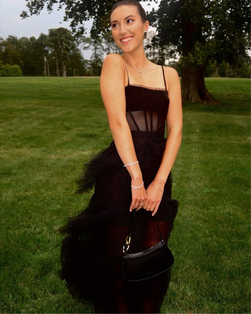 BCBGMAXAZRIA Tulle Corset Black Gown - Image 1