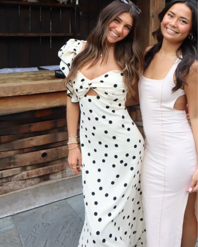 Polka Chic Ruffle One Shoulder Maxi - Image 2
